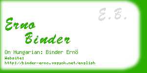 erno binder business card
